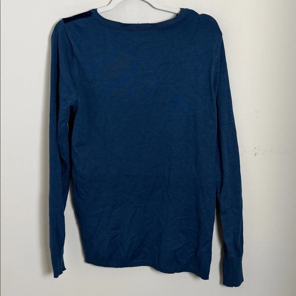 Hale Bob Sheer Velvet Burnout Sweater Size Large